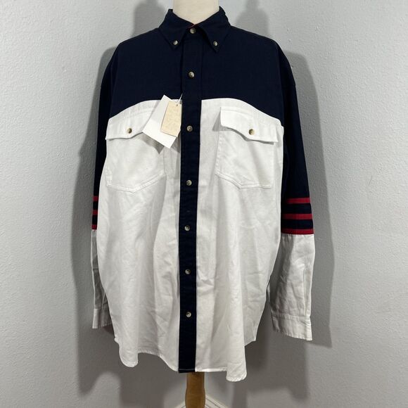 Texas Dry Goods Shirt Mens Large Colorblock Button Down Western‎ Rodeo Cowboy - Picture 1 of 10